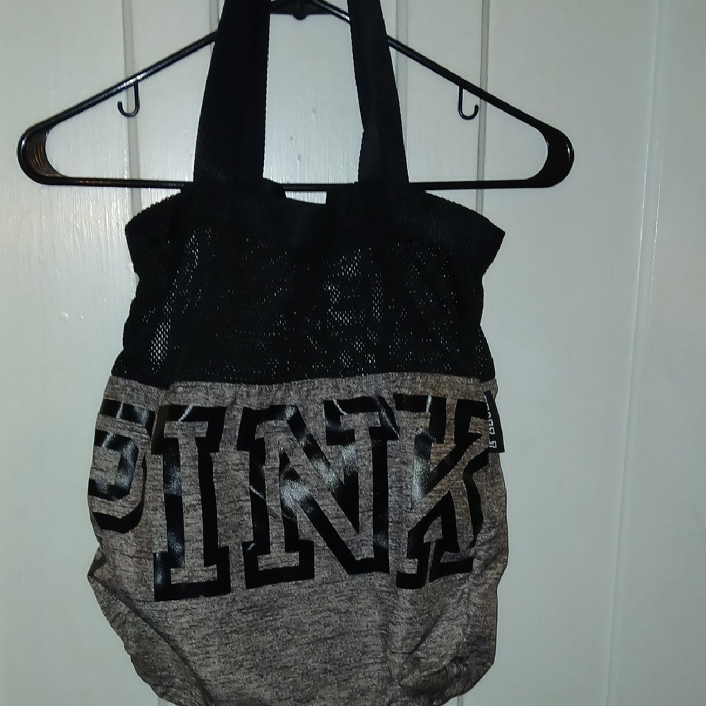 PINK Victoria's Secret Black and Gray Tote Bag